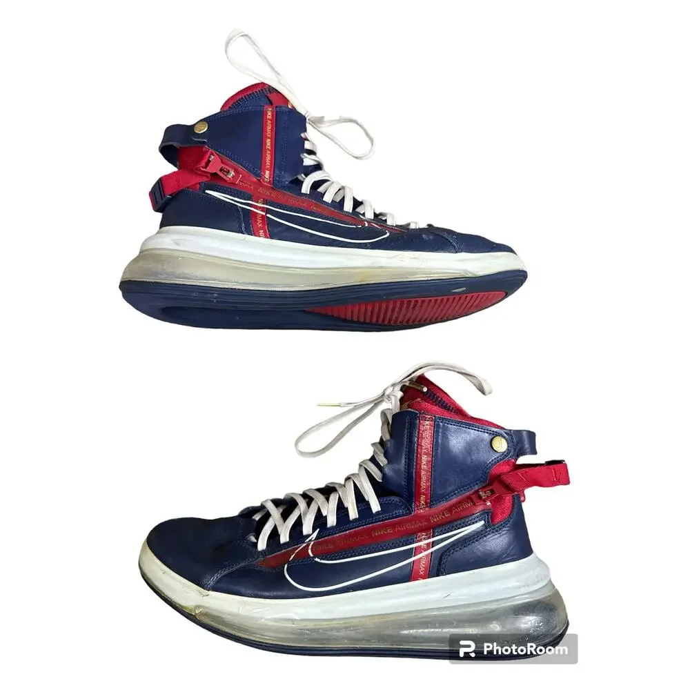 Men’s Nike Red White Blue 720 Saturn Olympic A02110-400 Air Max Shoes Size 10